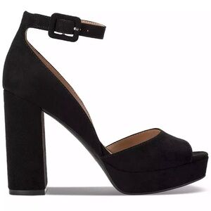 Sun + Stone Black Block Heel Sandals